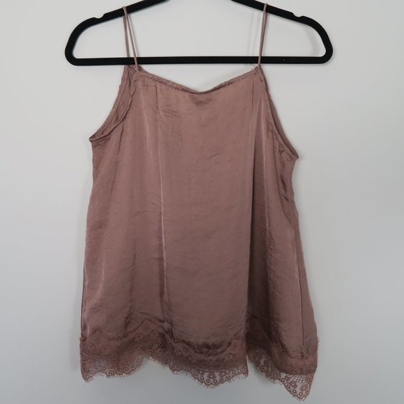NWT Paper Crane Camisole Pink Mauve Lace Small Tank Top - Picture 9 of 9
